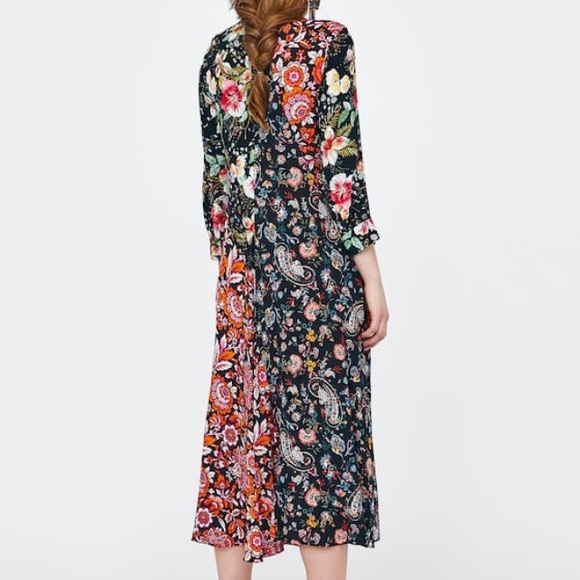 Zara Dresses Zara Patchwork Print Dress Poshmark